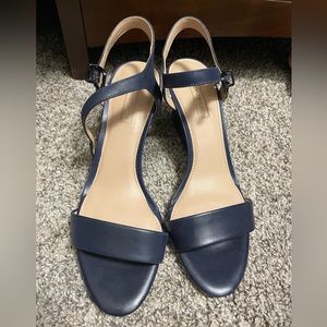 Antonio Melani Navy Wedge Heel Size 8.5 Brand New